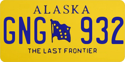 AK license plate GNG932