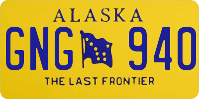 AK license plate GNG940