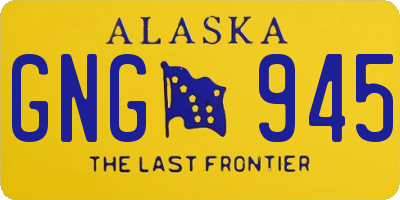 AK license plate GNG945