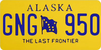 AK license plate GNG950