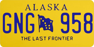 AK license plate GNG958