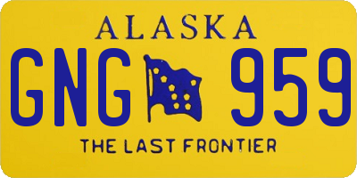 AK license plate GNG959
