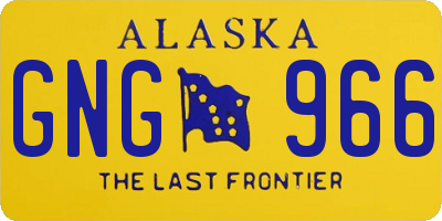 AK license plate GNG966