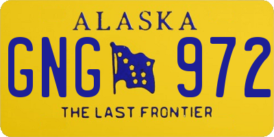 AK license plate GNG972