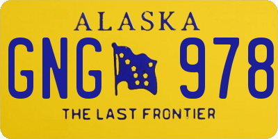 AK license plate GNG978