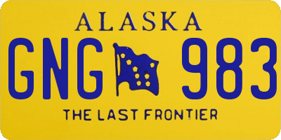 AK license plate GNG983