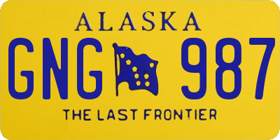 AK license plate GNG987