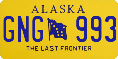 AK license plate GNG993