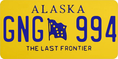 AK license plate GNG994