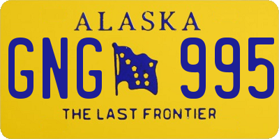 AK license plate GNG995