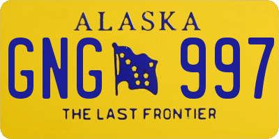 AK license plate GNG997