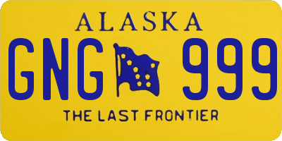 AK license plate GNG999