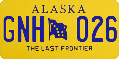AK license plate GNH026