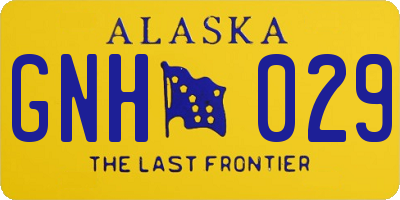 AK license plate GNH029