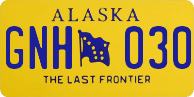 AK license plate GNH030