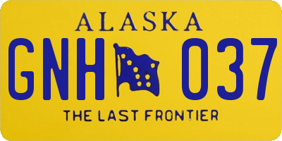 AK license plate GNH037