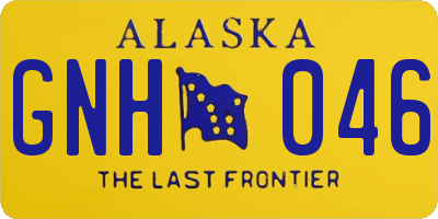 AK license plate GNH046