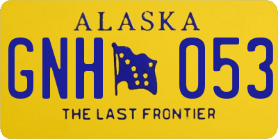 AK license plate GNH053