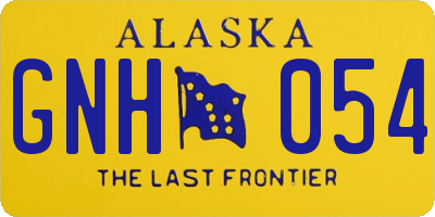 AK license plate GNH054
