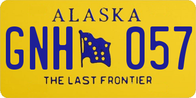 AK license plate GNH057