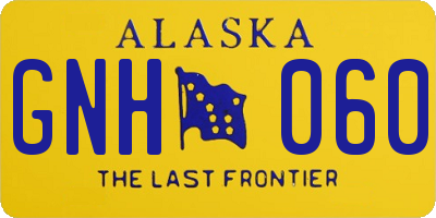 AK license plate GNH060