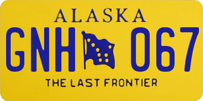 AK license plate GNH067