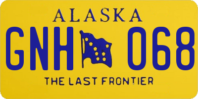 AK license plate GNH068