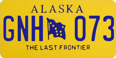 AK license plate GNH073