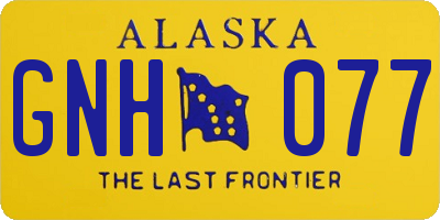 AK license plate GNH077