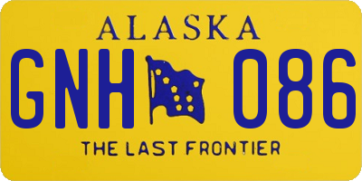 AK license plate GNH086