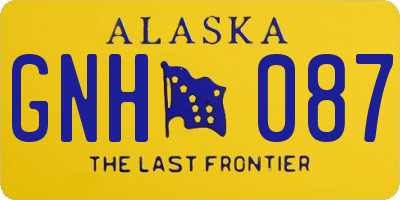 AK license plate GNH087