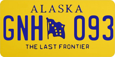 AK license plate GNH093