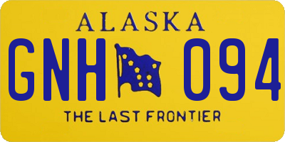 AK license plate GNH094