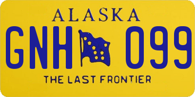 AK license plate GNH099