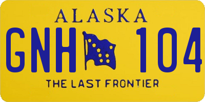 AK license plate GNH104