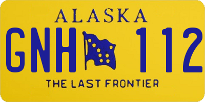 AK license plate GNH112