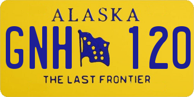 AK license plate GNH120