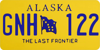 AK license plate GNH122