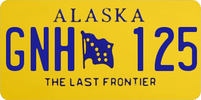 AK license plate GNH125