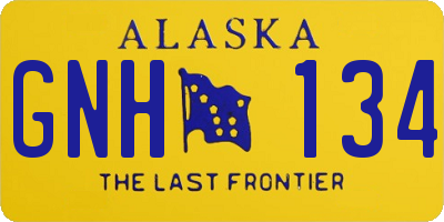 AK license plate GNH134