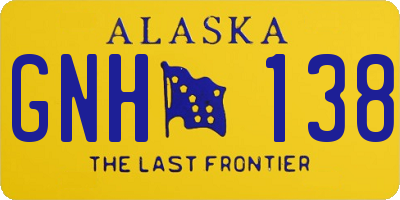 AK license plate GNH138