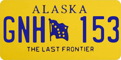 AK license plate GNH153