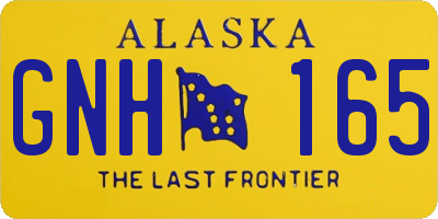 AK license plate GNH165