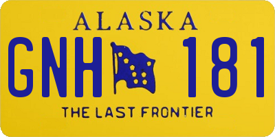 AK license plate GNH181