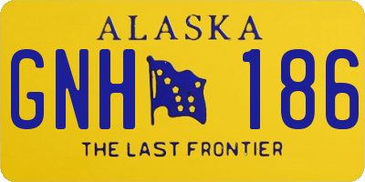 AK license plate GNH186