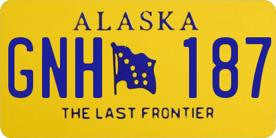 AK license plate GNH187