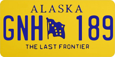 AK license plate GNH189