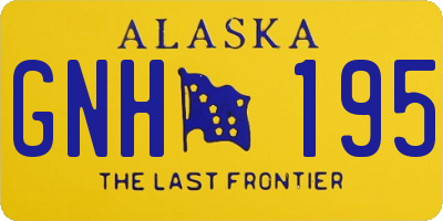 AK license plate GNH195