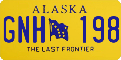 AK license plate GNH198