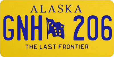AK license plate GNH206
